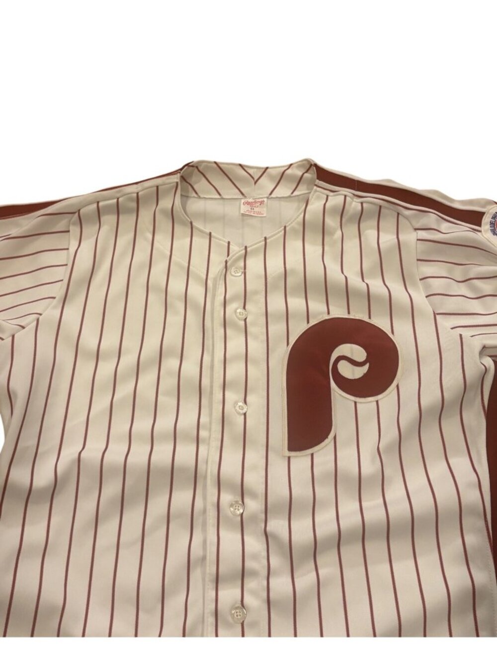 Vintage 80s Rawlings Philadelphia Phillies Authentic MLB Baseball Jersey Size 44 - Picture 5 of 9